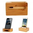 Compatible With Apple , Bamboo Wood Phone Loudspeaker