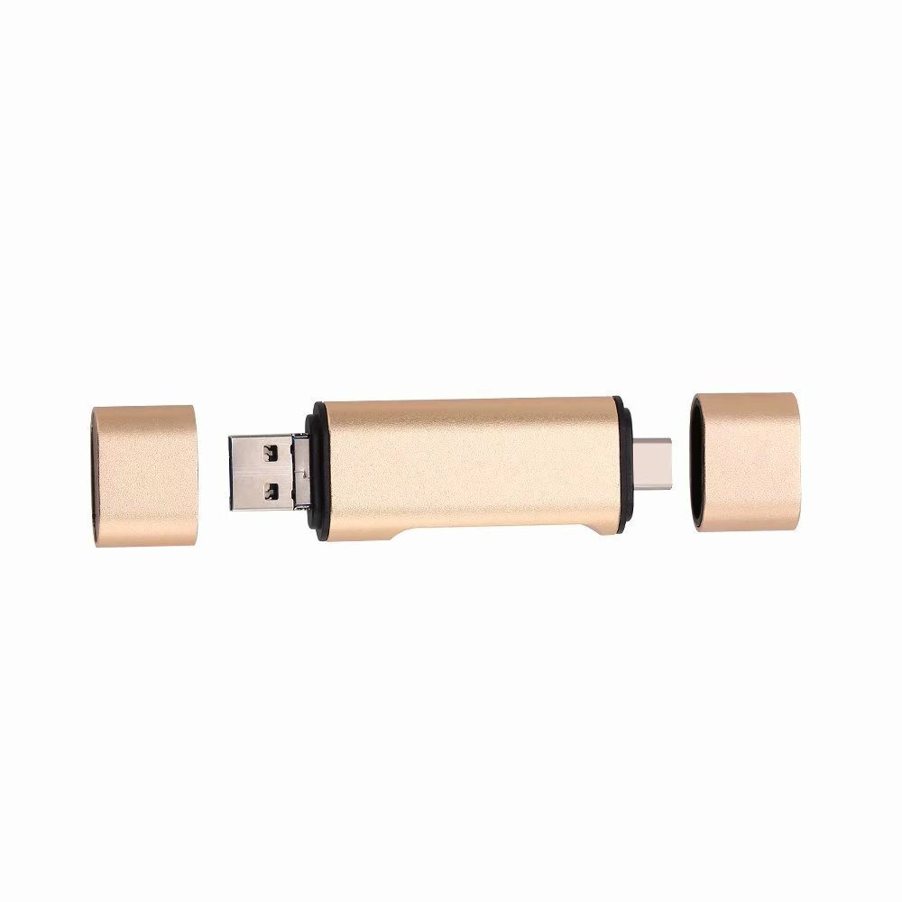 USB mobile phone card reader MICRO TYPE - C triad multi-function aluminum