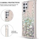 Compatible with Samsung Galaxy S22 Ultra Case Glitter Clear (6.8 inch), Moving Shiny Quicksand Cover