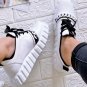 Ladies Vulcanized Chain Platform Sneakers
