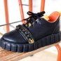 Ladies Vulcanized Chain Platform Sneakers