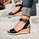 Summer Woman Wedges Hemp Sandals