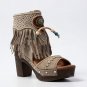 Bohemia Tassel Peep Toe Sandals