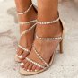 Crystal Woman Gladiator Heels