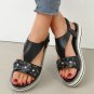 T-tied Floral Elastic Band Sandals