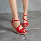 Women Peep Toe Butterfly-knot  Wedge Sandals