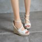 Women Peep Toe Butterfly-knot  Wedge Sandals