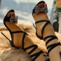 Ladies Bowtie Gladiator High Heels