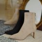 Women Sexy Black High Heels Zip Boots
