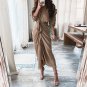 Sexy Deep V Neck Midi Dress