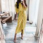 Sexy Deep V Neck Midi Dress
