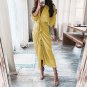 Sexy Deep V Neck Midi Dress