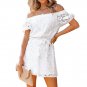 Women Sexy Lace White Mini Dress