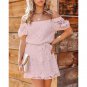 Women Sexy Lace White Mini Dress