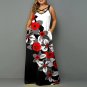 Plus Size L-5XL Floral Print Maxi Dress