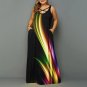 Plus Size L-5XL Floral Print Maxi Dress