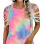 Elegant Tie Dye A-Line Beach Mini Dress