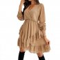Sexy V-Neck Women Ruffle Mini Dress