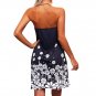 Women Floral Print Halter Mini Slim Dress