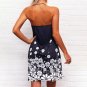 Women Floral Print Halter Mini Slim Dress