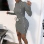 Spring Autumn Sweater Dress Long Sleeve Turtleneck