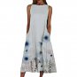 Floral Print Dress Vintage Round Neck