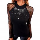 Women Sequin Solid Color Top