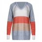 Long Sleeve Color Block Waffle Knit Drawstring Pullover Hoodie Sweatshirt