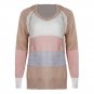 Long Sleeve Color Block Waffle Knit Drawstring Pullover Hoodie Sweatshirt