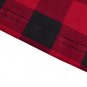 Plaid Print Long Sleeve Button Cross V Neck Casual Top