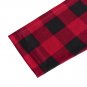 Plaid Print Long Sleeve Button Cross V Neck Casual Top