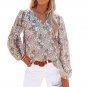 Elegant Women Chiffon Casual Lantern Sleeve Top