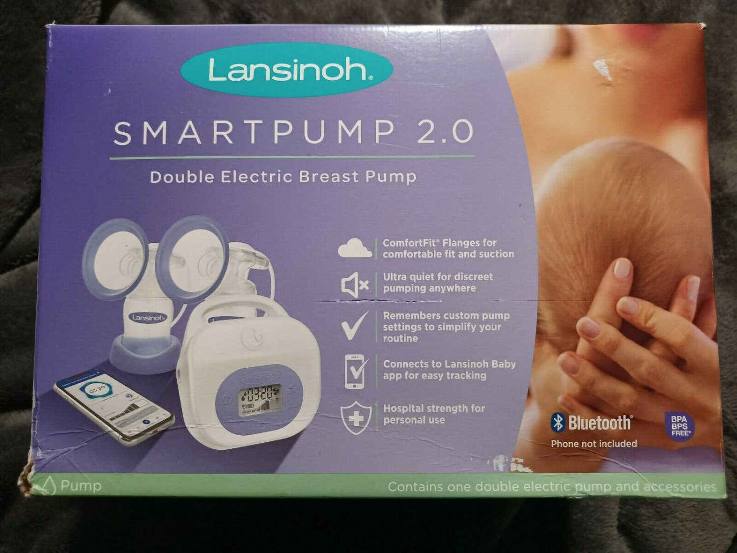 Lansinoh Smart Pump 2.0 Double Electric Breast Pump NEW IN OPEN BOX