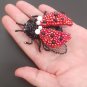 Handmade beaded brooch "Ladybug"
