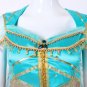 Women's Dress Aladdin Princess Jasmine Blue Outfit Cosplay Costume For Party