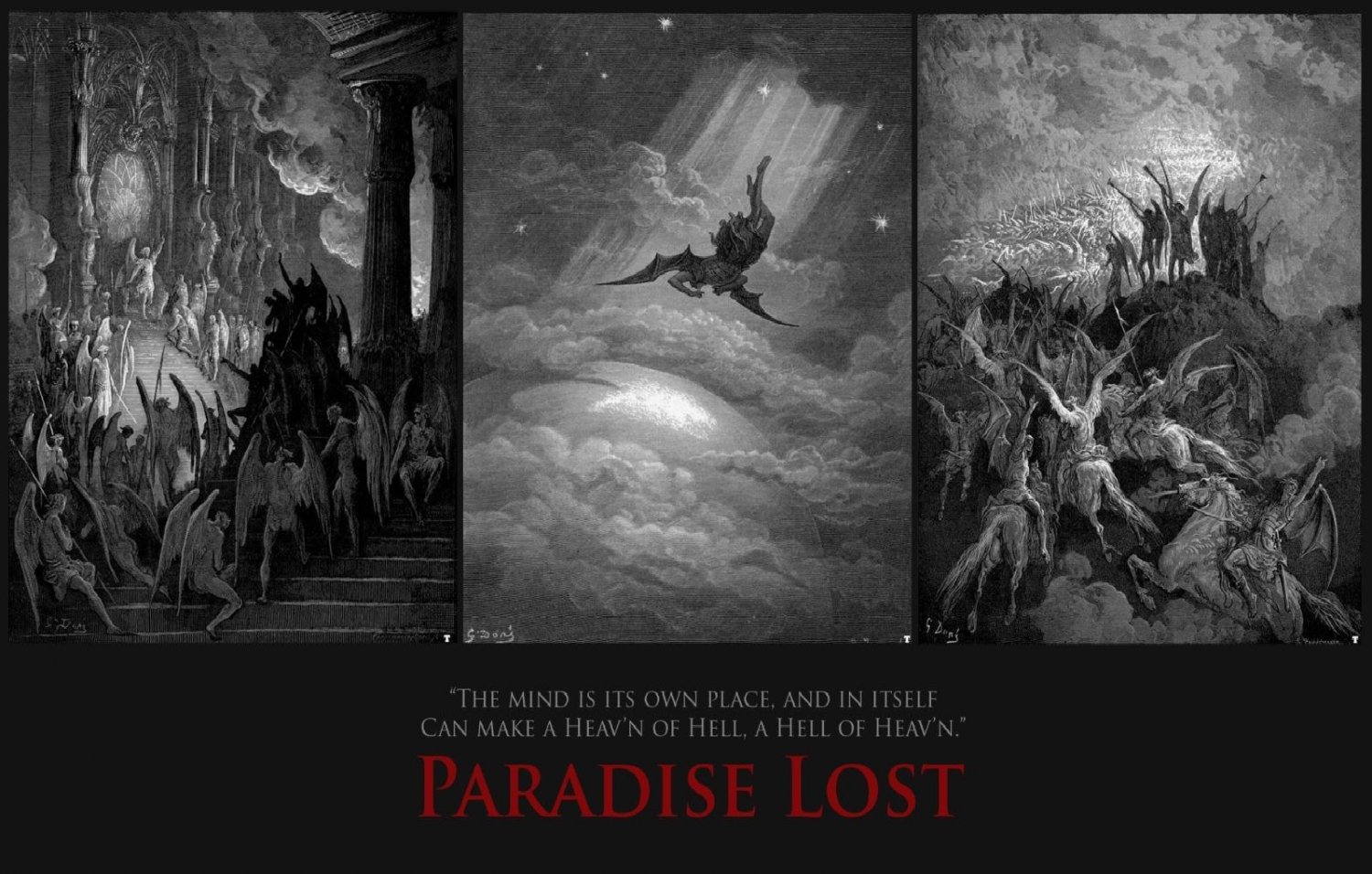 Paradise Lost by John Milton Artistic Poster 13x19 inches