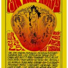 Jimi Hendrix & Led Zeppelin at Folk-Rock Festival Concert Poster 13x19 inches