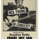 Classic Rock: Neil Young at Riverfront Coliseum Concert Poster 1978 13x19 inches