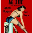 Rock: ZZ Top with Lynyrd Skynyrd * Betty Page * Concert Poster 1999