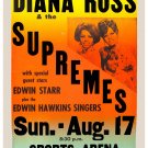Diana Ross & Supremes at Sports Arena Concert Poster 1969 13x19 inches