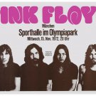Pink Floyd at West Germany Fair Concert Tour Poster 1972 13x19 inches