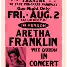 Aretha Franklin at Chicago Auditorium Theatre Concert Poster 1974 13x19 inches