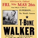 T-Bone Walker at Oakland Concert Poster 1956 13x19 inches