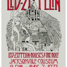 Led Zeppelin Houses Of Holy Florida Concert Poster 1973 13x19 inches