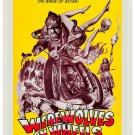 Horror Outlaw Biker: * Werewolves on Wheels * Movie Poster 1971 13x19 inches