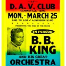 BB King at Clarksville Tenn. Concert Poster 1961 13x19 inches