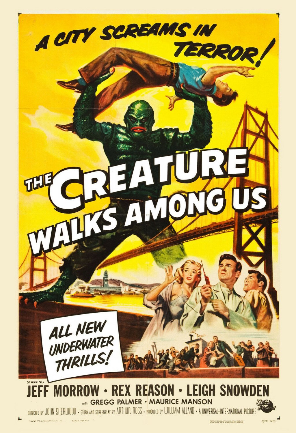 The Creature Walks Among Us Movie Poster 1956 13x19 inches