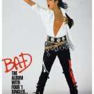 Michael Jackson BAD Promotional Poster 1987 13x19 inches