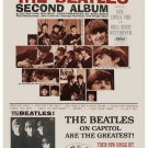 The Beatles *Second Album* Promotional Poster 1964 13x19 inches