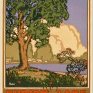 1927 Hudson Lake Poster by Leslie Ragan 13x19 inches